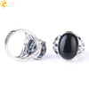 Ring Natural Stone Alloy Claw Inlaid Polished Casual Fashion Jewelry For Women