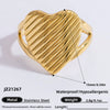 Ring Natural Stone Retro Light Luxury Colorretaining Devil's Eye Stainless Steel Geometric Electroplating Women's Jewelry