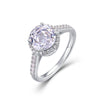Ring S925 Silver Geometric Color Zirconium Set With Diamond