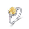 Ring S925 Silver Geometric Color Zirconium Set With Diamond