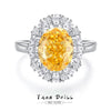 Ring S925 Silver Geometric Eggshaped Diamond