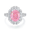 Ring S925 Silver Geometric Eggshaped Diamond