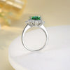Ring S925 Silver Geometric Eggshaped Diamond