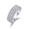 Ring S925 Silver Geometric Moissanite Set With Diamonds Fashion