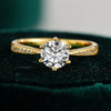 Ring S925 Silver Geometric Moissanite Set With Diamonds