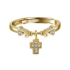 Ring S925 Sterling Silver Cross Electroplating