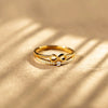 Ring S925 Sterling Silver Double Layer Geometric Electroplated Women's