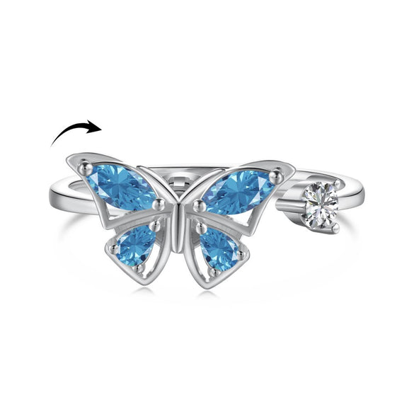 Ring S925 Sterling Silver Flower Geometric Electroplating Women's