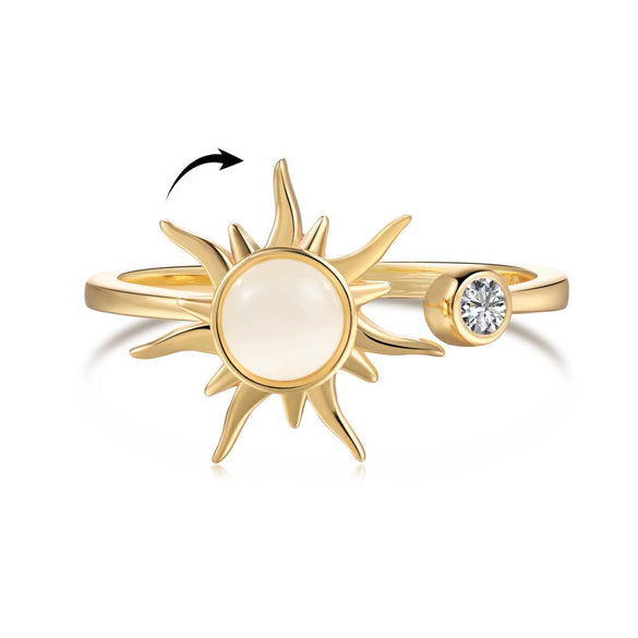 Ring S925 Sterling Silver Flower Geometric Electroplating Women's