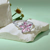 Ring S925 Sterling Silver Flower Geometric Electroplating Women's