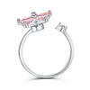 Ring S925 Sterling Silver Flower Geometric Electroplating Women's