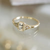 Ring S925 Sterling Silver Geometric Black Dyeing Electroplating Women's