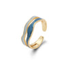 Ring S925 Sterling Silver Geometric Dripping Glue Jewelry For Women