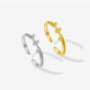 Ring S925 Sterling Silver Microinlaid Zircon Geometric Electroplated Fashion Jewelry For Women And Unisex