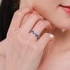 Ring S925 Sterling Silver Niche Fashion Geometric Blue Eye Seiko
