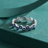 Ring S925 Sterling Silver Niche Fashion Geometric Blue Eye Seiko