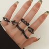 Ring Set Geometric Spiral Cross Alloy Electroplating Style Simple Unisex