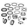 Ring Set Geometric Spiral Cross Alloy Electroplating Style Simple Unisex
