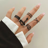 Ring Set Geometric Spiral Cross Alloy Electroplating Style Simple Unisex