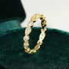 Ring Set Moissanite 925 Silver Geometric 18K Gold Plated For Women