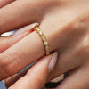 Ring Set Moissanite 925 Silver Geometric 18K Gold Plated For Women