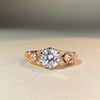 Ring Silver Geometric Moissanite Electroplating