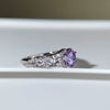 Ring Silver Geometric Moissanite Electroplating