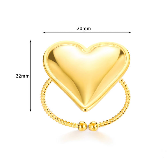 Ring Stainless Steel Butterfly Heartshaped Geometric Electroplating Unisex