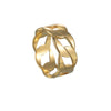 Ring Stainless Steel Chain Shape Geometric Punk Style Electroplated Unisex