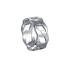 Ring Stainless Steel Chain Shape Geometric Punk Style Electroplated Unisex