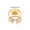 Ring Stainless Steel Double Row Star Snake Inlaid Semiprecious Stone Electroplated