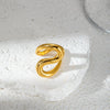 Ring Stainless Steel Fashion Sshaped With Letters Numbers Text Electroplated For Men And Women
