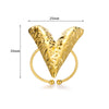 Ring Stainless Steel Geometric Bow Electroplated Design Women's Jewelry