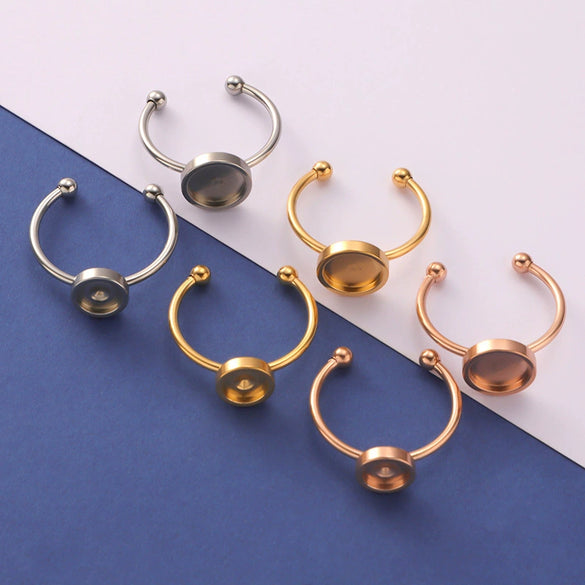 Ring Stainless Steel Geometric Electroplating Jewelry Accessories Unisex