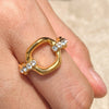 Ring Stainless Steel Geometric Electroplating Jewelry