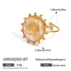 Ring Stainless Steel Geometric Electroplating Minimalist Design For Women