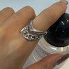 Ring Stainless Steel Geometric Electroplating Minimalist Design Women's