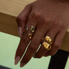 Ring Stainless Steel Geometric Electroplating Niche Design Women's Jewelry