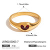 Ring Stainless Steel Geometric Electroplating