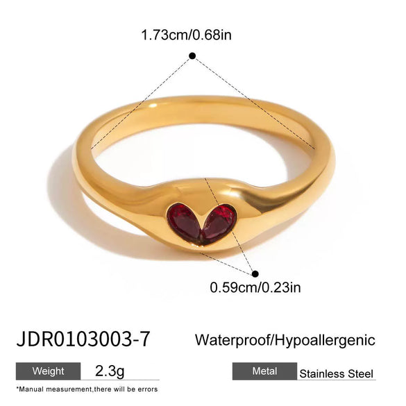 Ring Stainless Steel Geometric Electroplating
