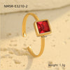 Ring Stainless Steel Geometric Light Luxury Electroplating Jewelry For Women