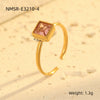 Ring Stainless Steel Geometric Light Luxury Electroplating Jewelry For Women