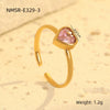 Ring Stainless Steel Geometric Light Luxury Electroplating Jewelry For Women