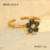 Ring Stainless Steel Geometric Light Luxury Electroplating Jewelry For Women