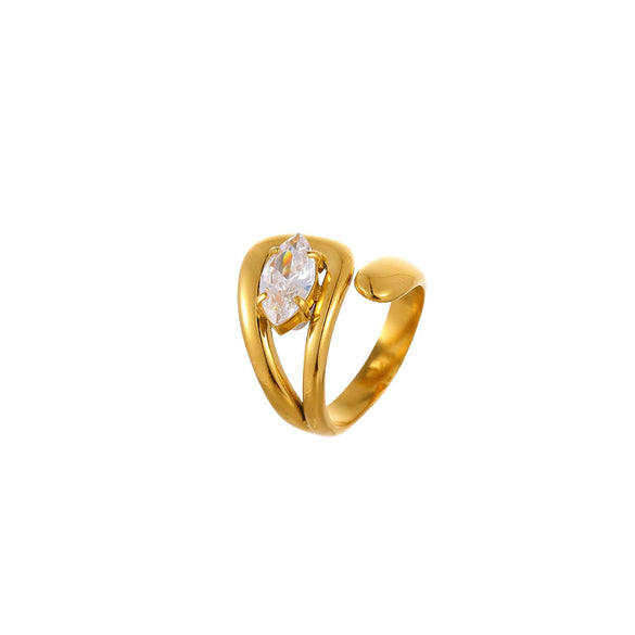 Ring Stainless Steel Geometric Light Luxury Style Electroplated