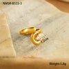 Ring Stainless Steel Geometric Light Luxury Style Electroplated