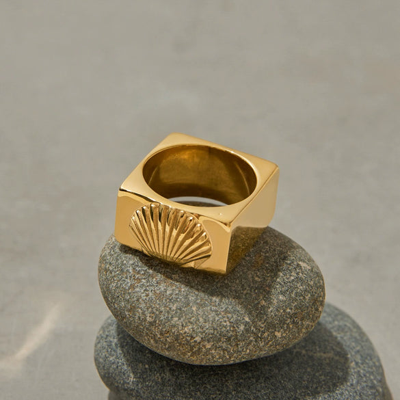 Ring Stainless Steel Geometric Minimalist Electroplating Women's Jewelry
