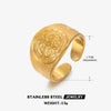 Ring Stainless Steel Geometric Oil Pressure Women