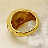 Ring Stainless Steel Geometric Pattern Electroplating Fashion Luxury Wide Face