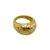 Ring Stainless Steel Geometric Pattern Electroplating Fashion Luxury Wide Face